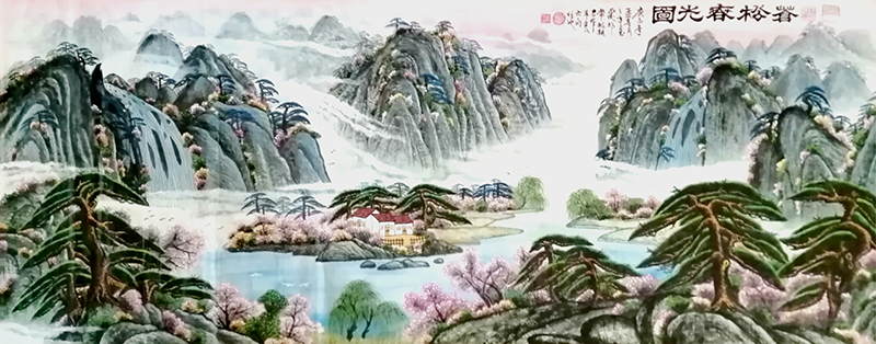 《苍松春光图》180x78cm.jpg