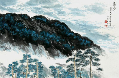 林庆萍 陈长智作品《蓝梦》规格：69x45cm.jpg