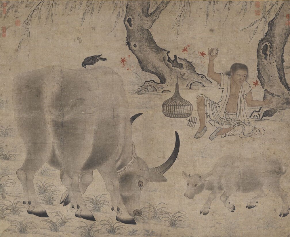 宋人 《画子母牛》 台北故宫博物院藏