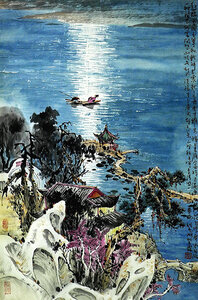 《李清照词意》规格：68x46cm  1999年创作.jpg
