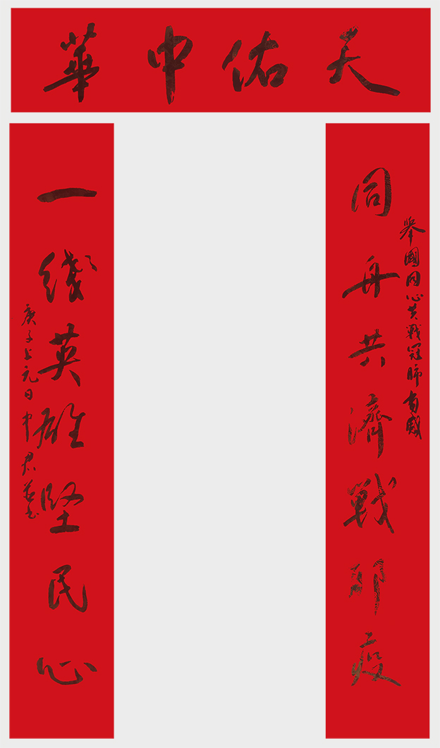 沈中君作品《同舟共济战邪疫，一线英雄坚民心，横批：天佑中华》11.jpg