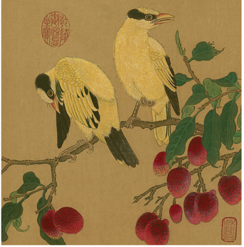 佚名《荔枝伯赵图》，绢本设色，25.5×24.8cm，宋代.png