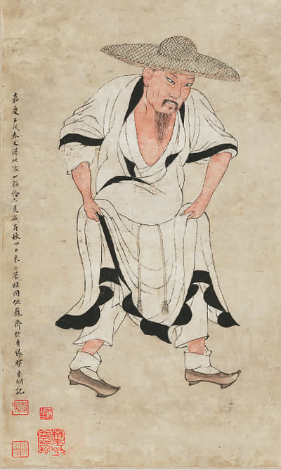 朱之蕃《临李公麟画苏轼像轴》（局部）.jpg