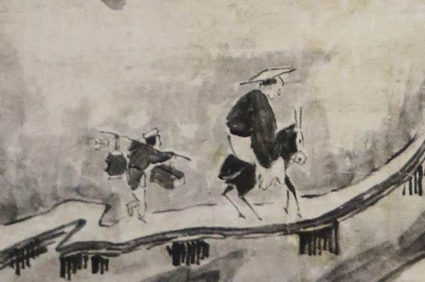 图十五 骑驴人物 《踏雪寻梅图》局部(一担斋藏) 采自《担当书画全集》第 31 页
