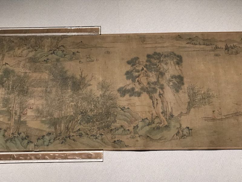 展厅现场，明 文徵明《游虎山桥图》