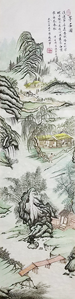 美术作品《茅屋图》138cmx35cm创作时间：2017年.jpg