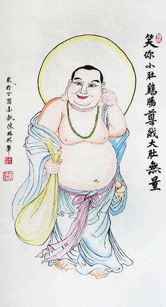 美术作品《佛》规格100cmx50cm创作时间：2017年.jpg