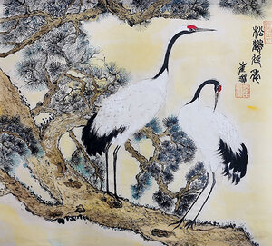 崔琳作品《松鹤延年》.jpg