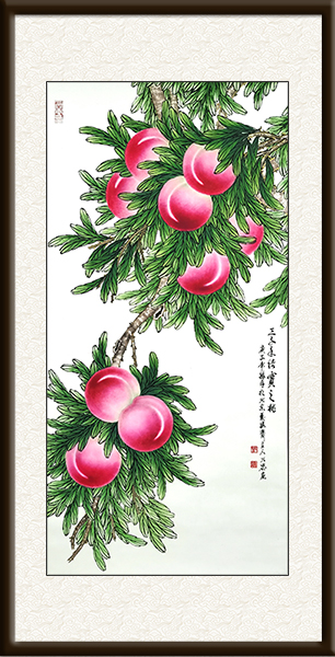 三千年结实之桃--2020年作--136cmX68cm（30000元）.jpg